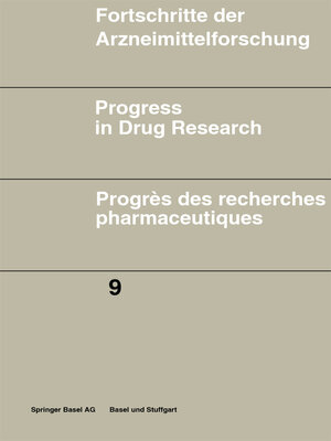 cover image of Fortschritte der Arzneimittelforschung \ Progress in Drug Research \ Progrès des recherches pharmaceutiques
